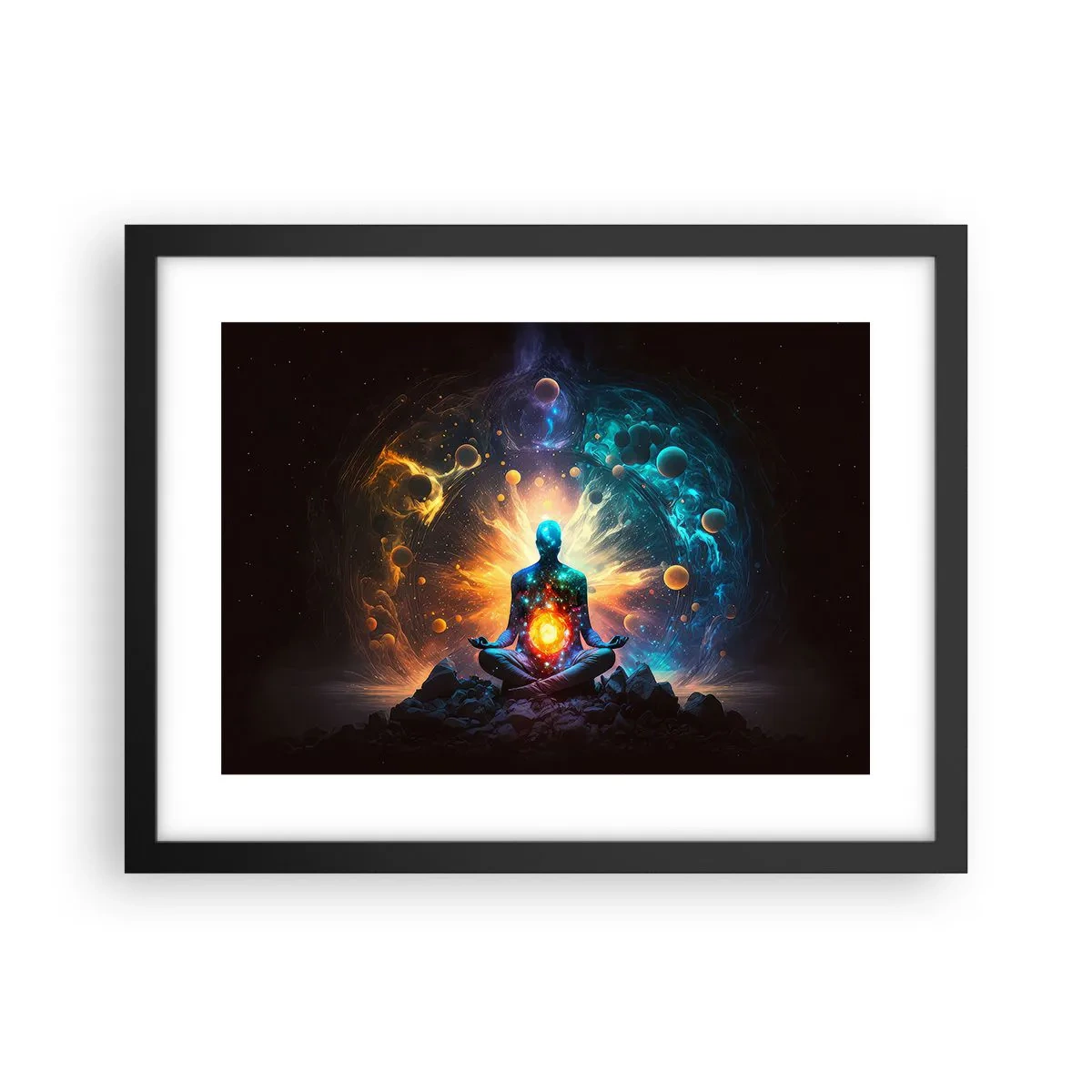 Plakát v černém rámu - Vesmírný klid - 40x30 cm