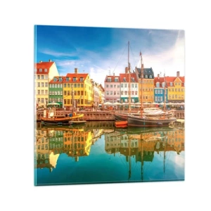 Obraz na skle - U vody hladké jako zrcadlo - 40x40 cm