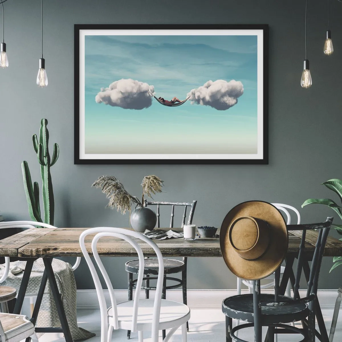 Plakát v černém rámu - Blaženost okamžiku - 100x70 cm