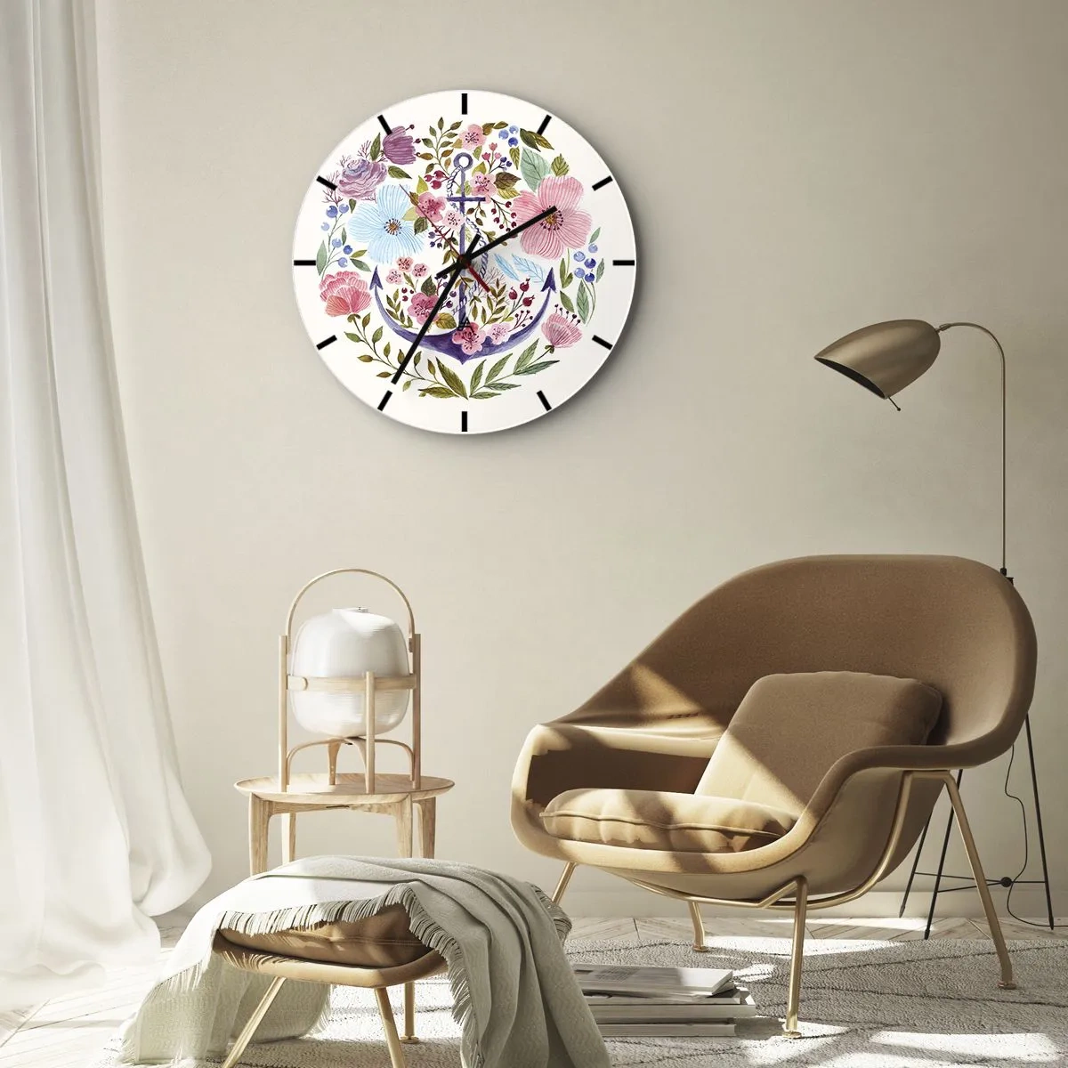 Nástěnné hodiny - Námořníkův hezký sen - 40x40 cm