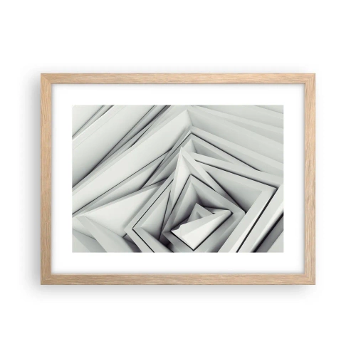 Plakát v rámu světlý dub - Symfonie ostrých úhlů - 40x30 cm