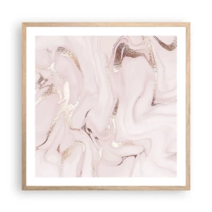 Plakát v rámu světlý dub - V růžovém šílenství - 60x60 cm