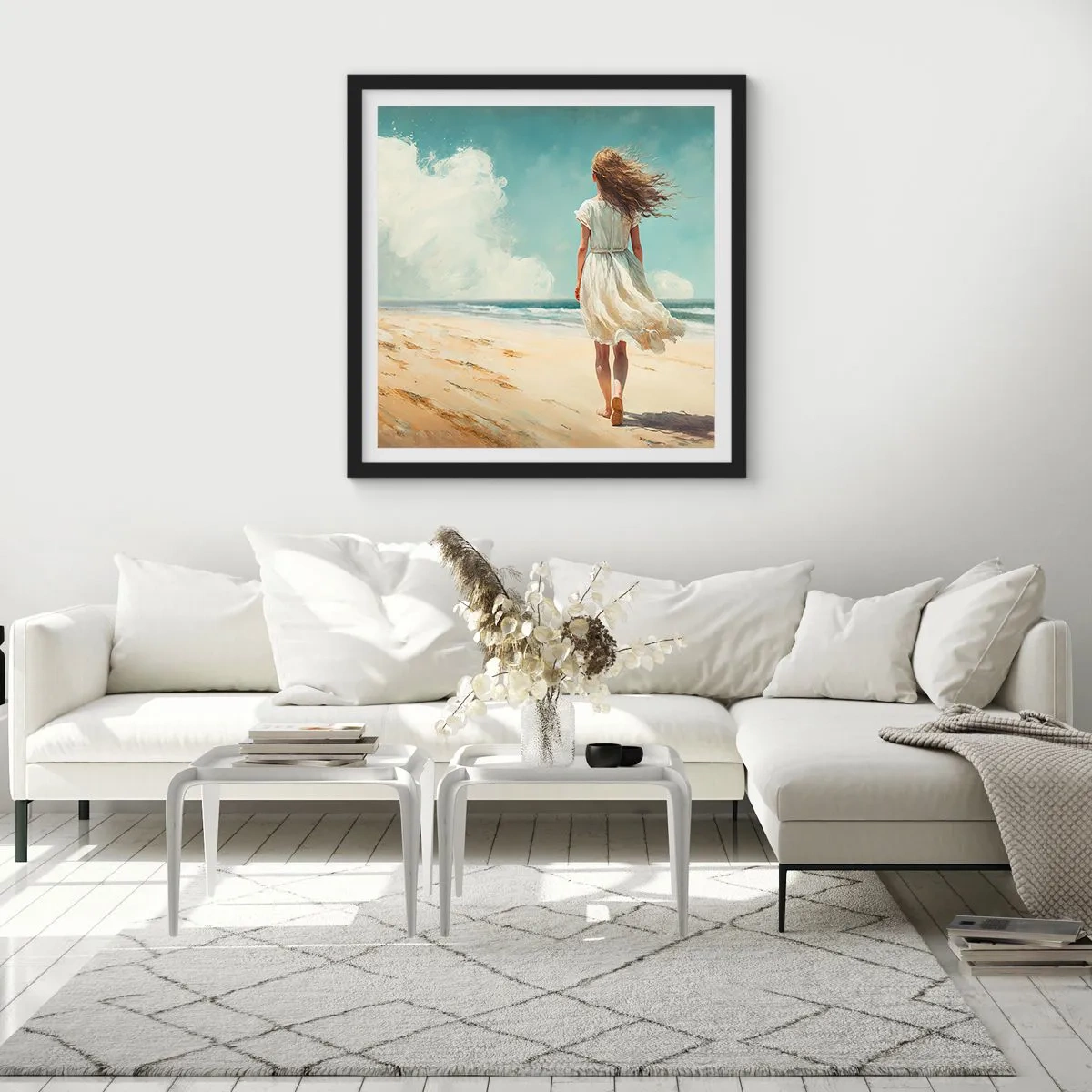 Plakát v černém rámu - Směrem k slunci a větru - 60x60 cm