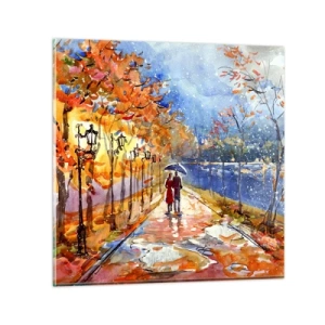 Obraz na skle - Společně k hranici času - 70x70 cm