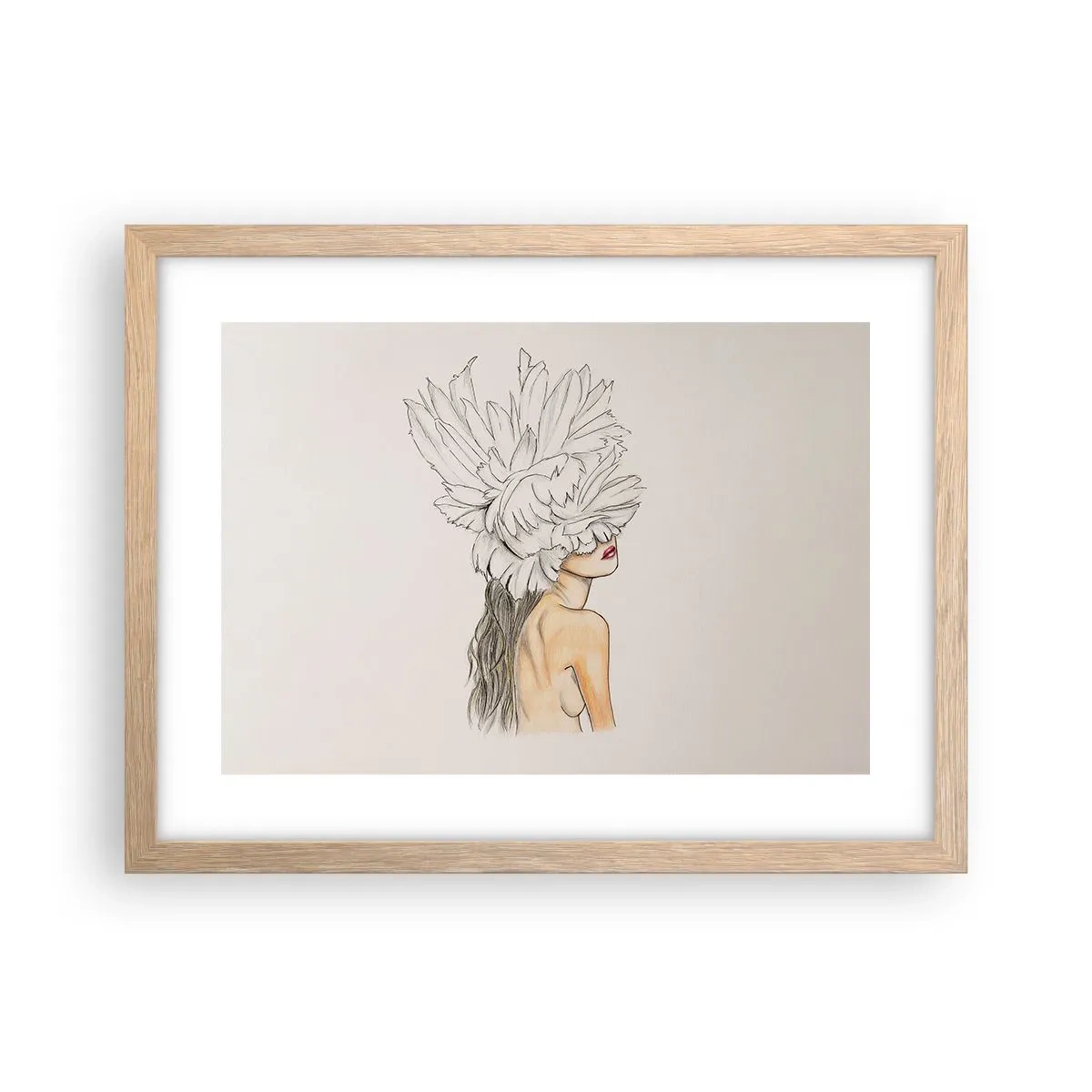 Plakát v rámu světlý dub - Vrchol krásy - 40x30 cm