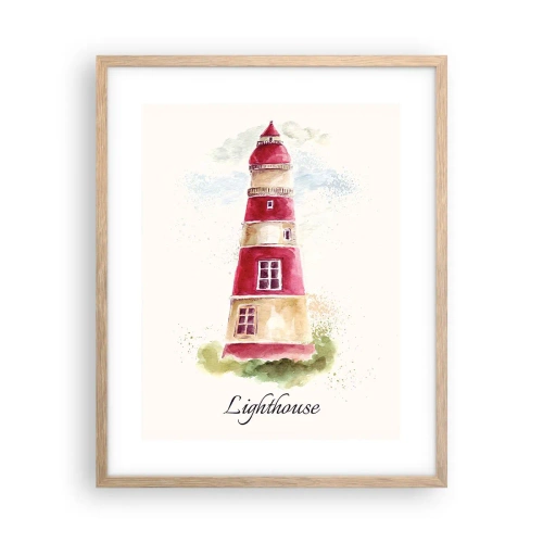 Plakát v rámu světlý dub - Tady je vždy počasí - 40x50 cm