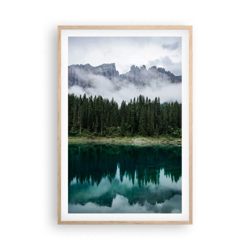 Plakát v rámu světlý dub - Tiše, tiše, neprobuďme spící vodu…. - 61x91 cm