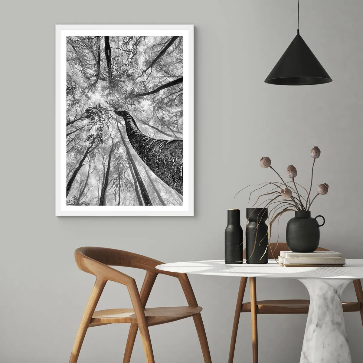 Plakát v bílém rámu - Závod ke světlu - 40x50 cm