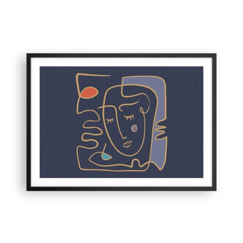 Plakát v černém rámu - V zádumčivosti - 70x50 cm