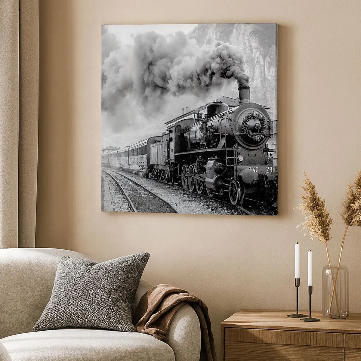 Obraz na plátně - Stojí na nádraží… - 30x30 cm