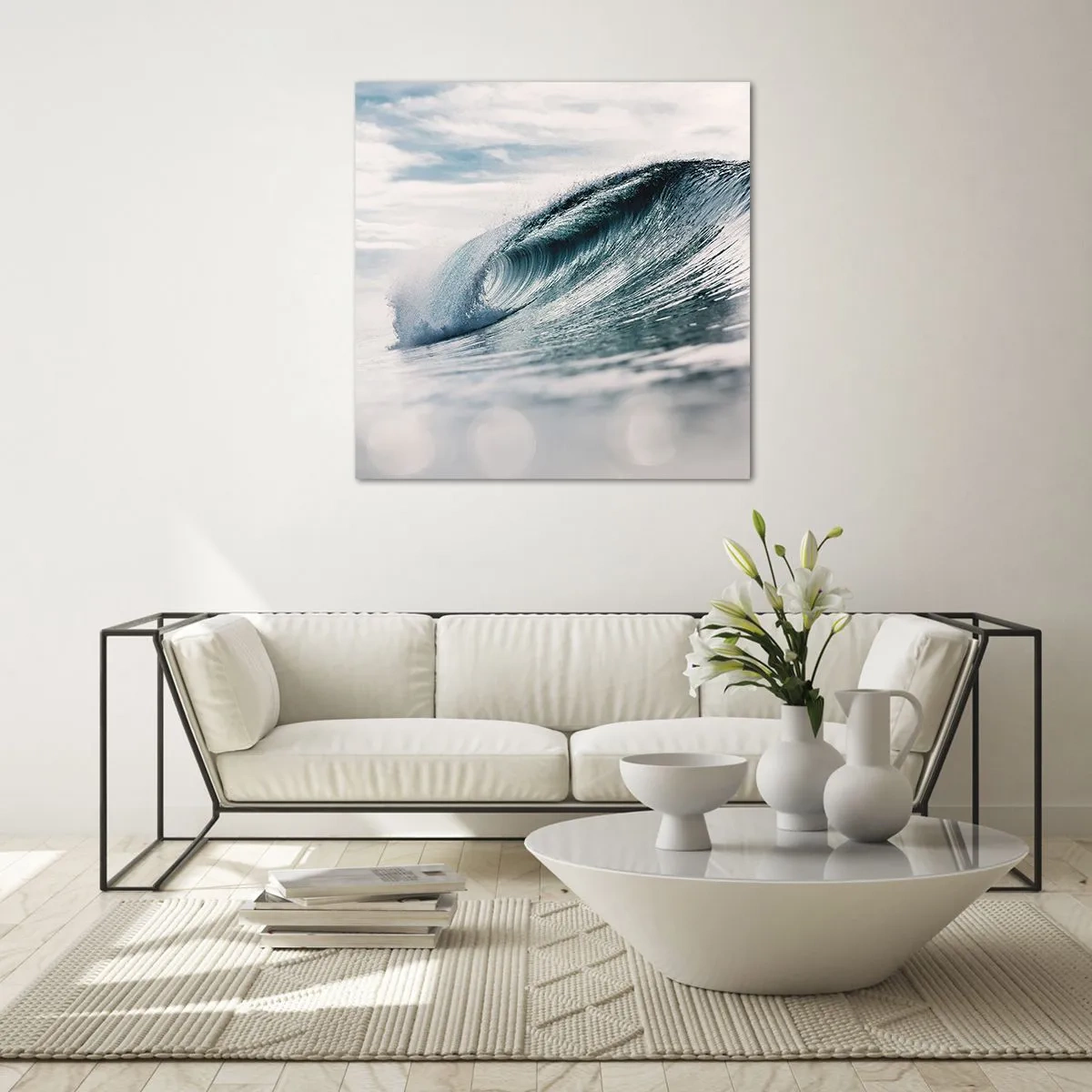 Obraz na skle - Vodní špička - 70x70 cm