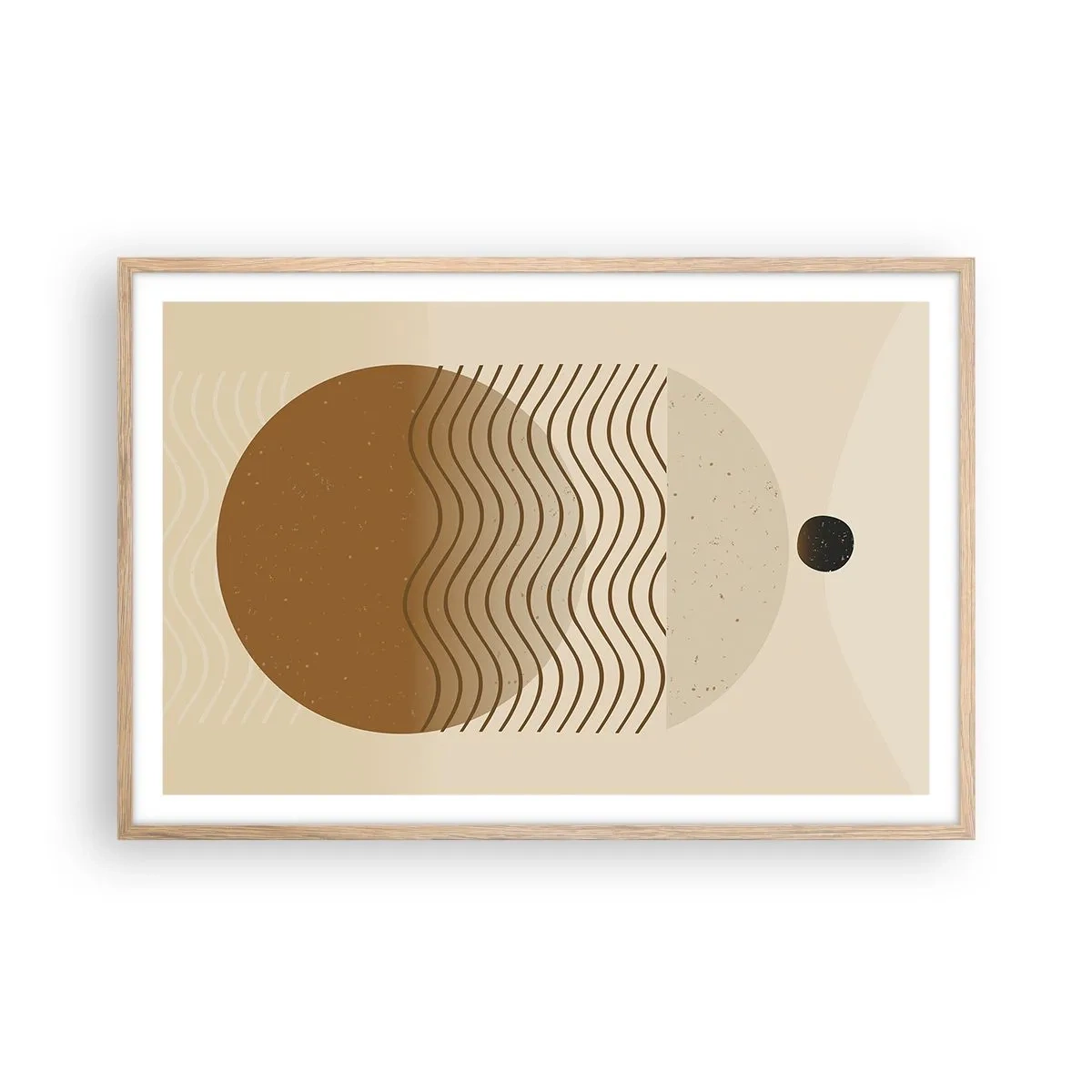 Plakát v rámu světlý dub - O původu geometrických obrazců - 91x61 cm