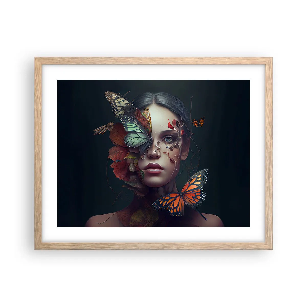 Plakát v rámu světlý dub - Nádherná metamorfóza - 50x40 cm