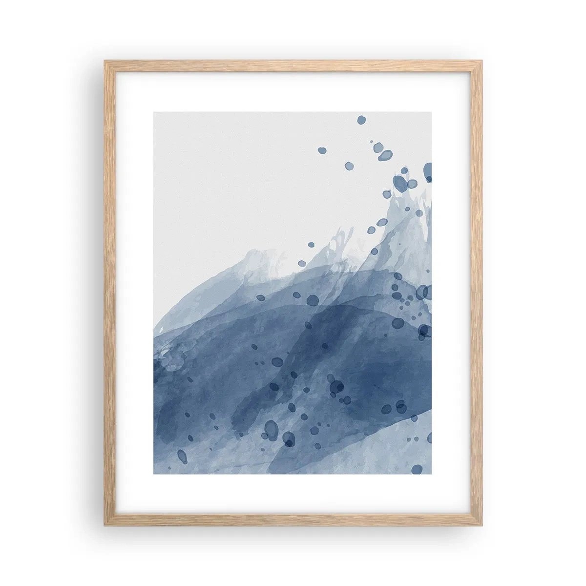 Plakát v rámu světlý dub - Modrý tyl - 40x50 cm