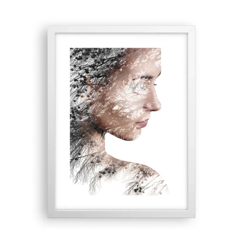 Plakát v bílém rámu - Duch lesa - 30x40 cm