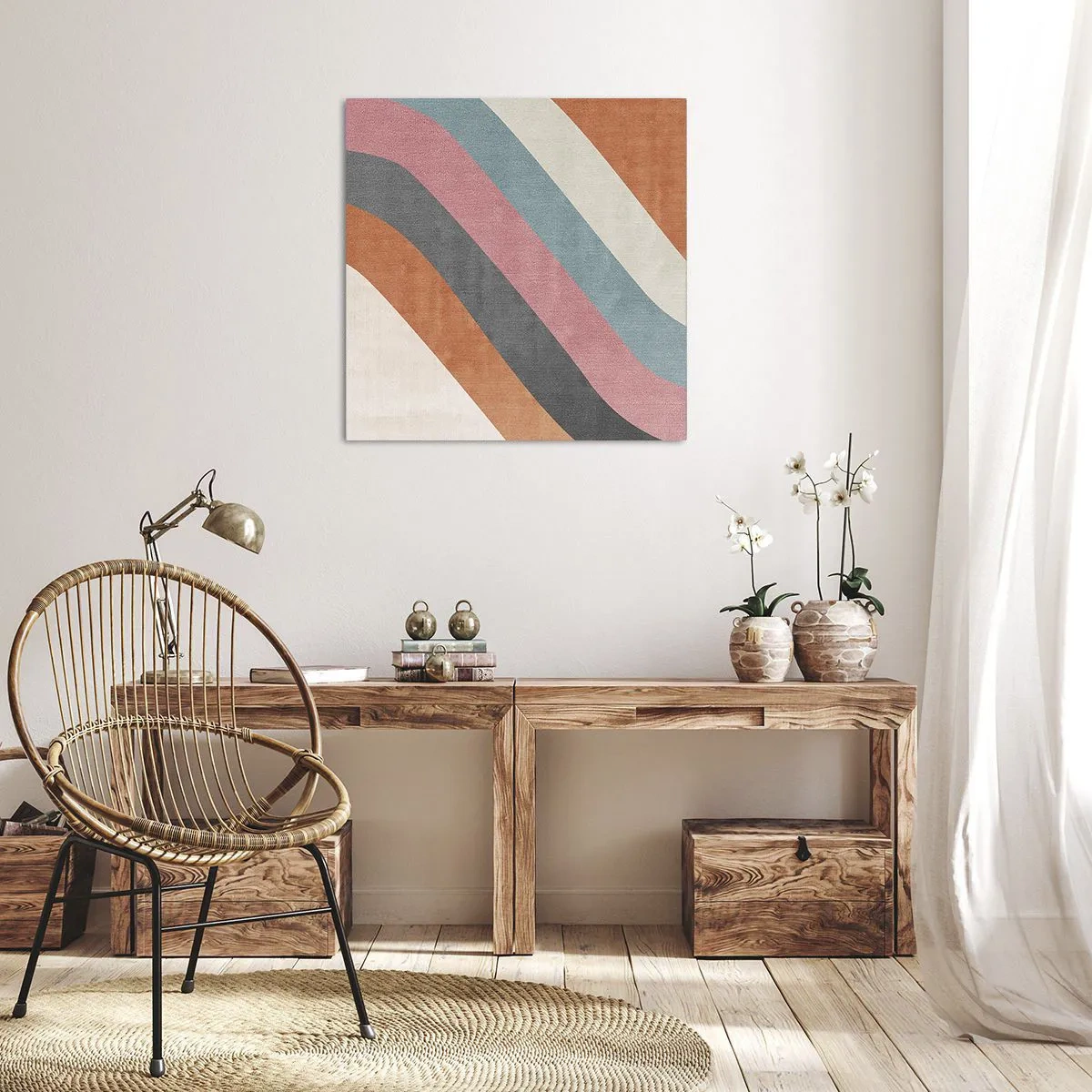Obraz na plátně - Diagonální kompozice – pohyb - 30x30 cm