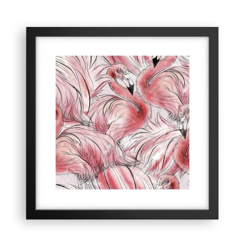 Plakát v černém rámu - Ptačí corps de ballet - 30x30 cm
