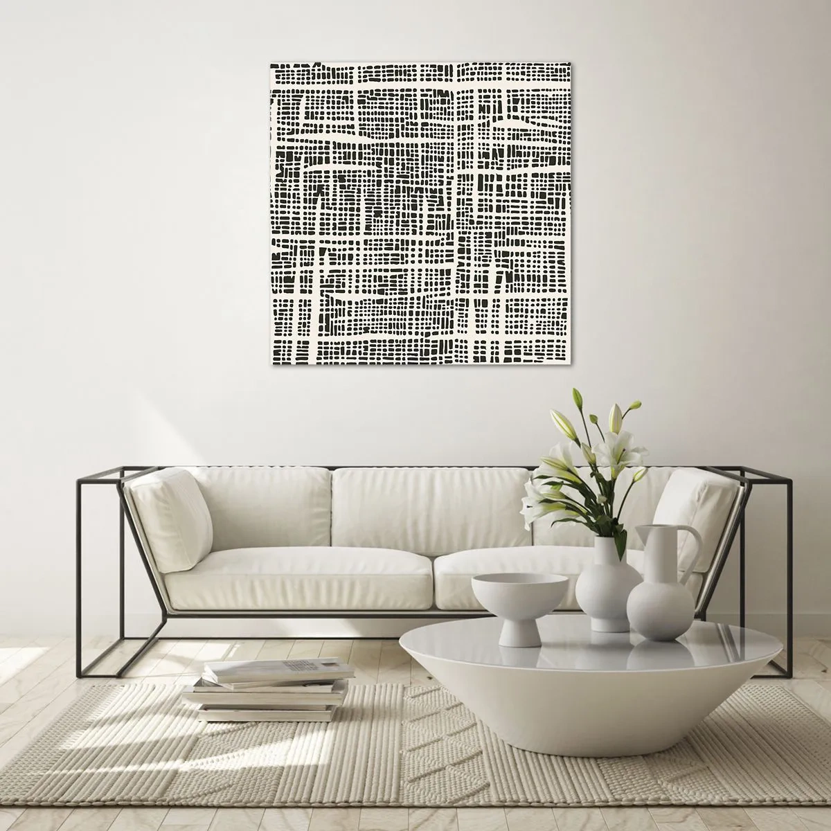 Obraz na skle - Tkaná kompozice - 50x50 cm