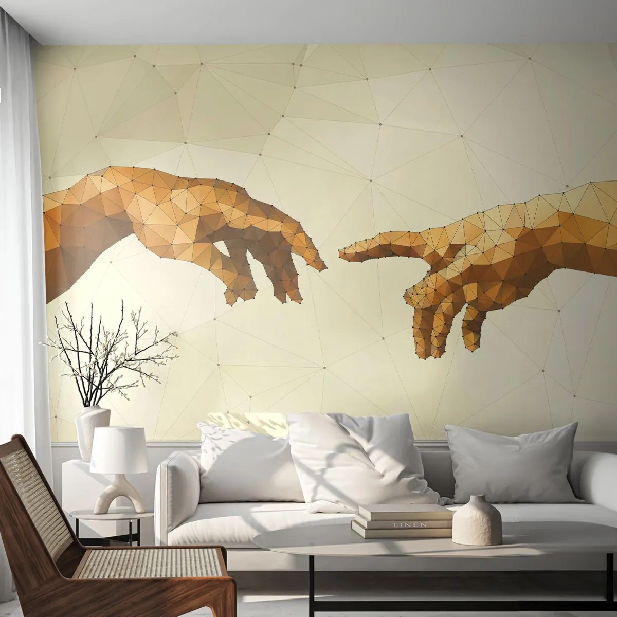 Fototapeta Samolepicí Deluxe Sticker - Božská geometrie - Moderní umění, Ruce, Kus - 250x175 cm