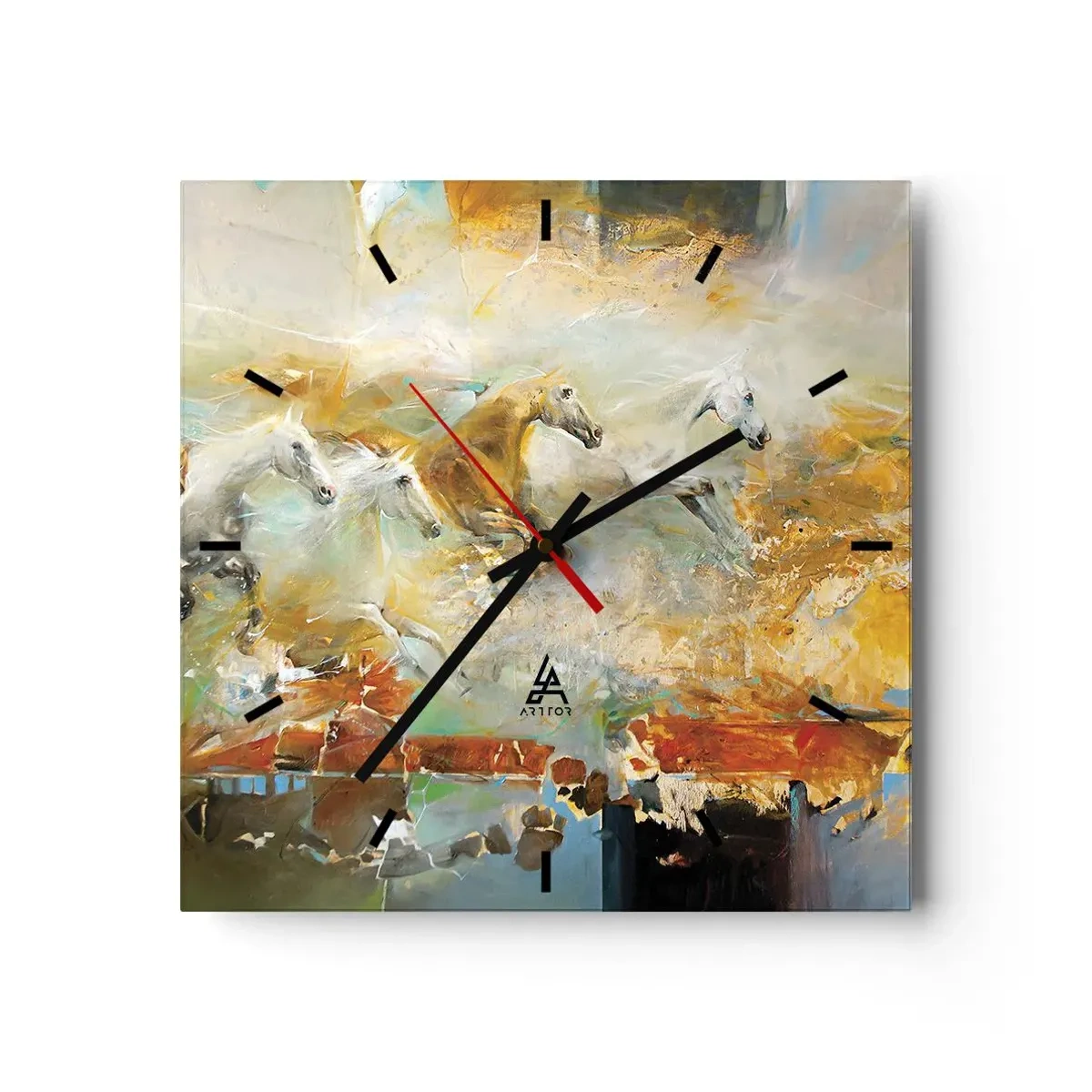Nástěnné hodiny - Cválá světlem - 30x30 cm