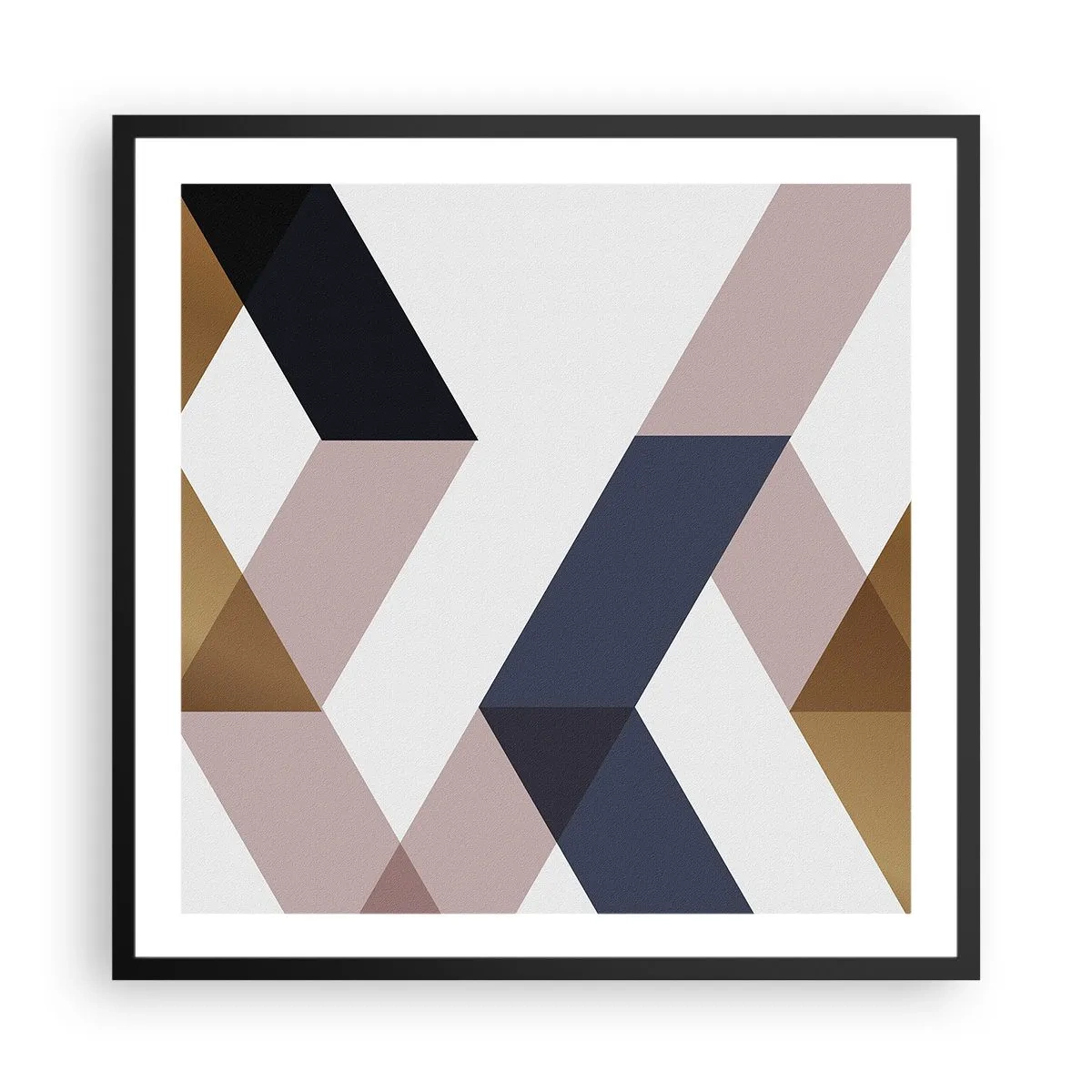 Plakát v černém rámu - Roviny a úhly - 60x60 cm
