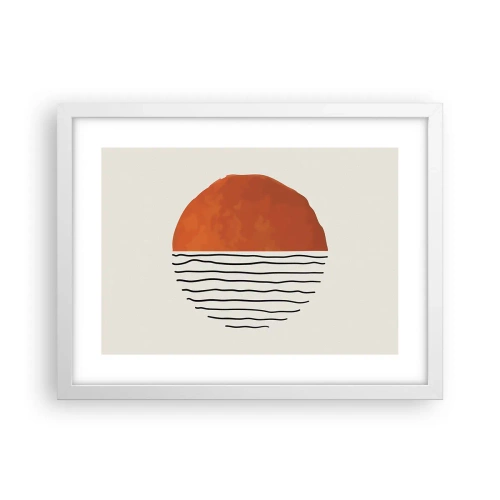 Plakát v bílém rámu - V japonské atmosféře - 40x30 cm