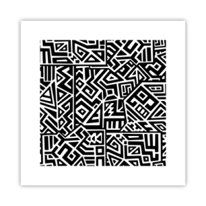 Plakát - Předkolumbovská kompozice - 30x30 cm