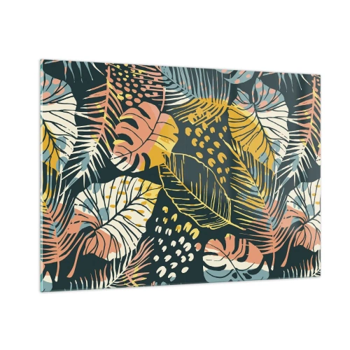 Obraz na skle - Listová fantazie - 100x70 cm