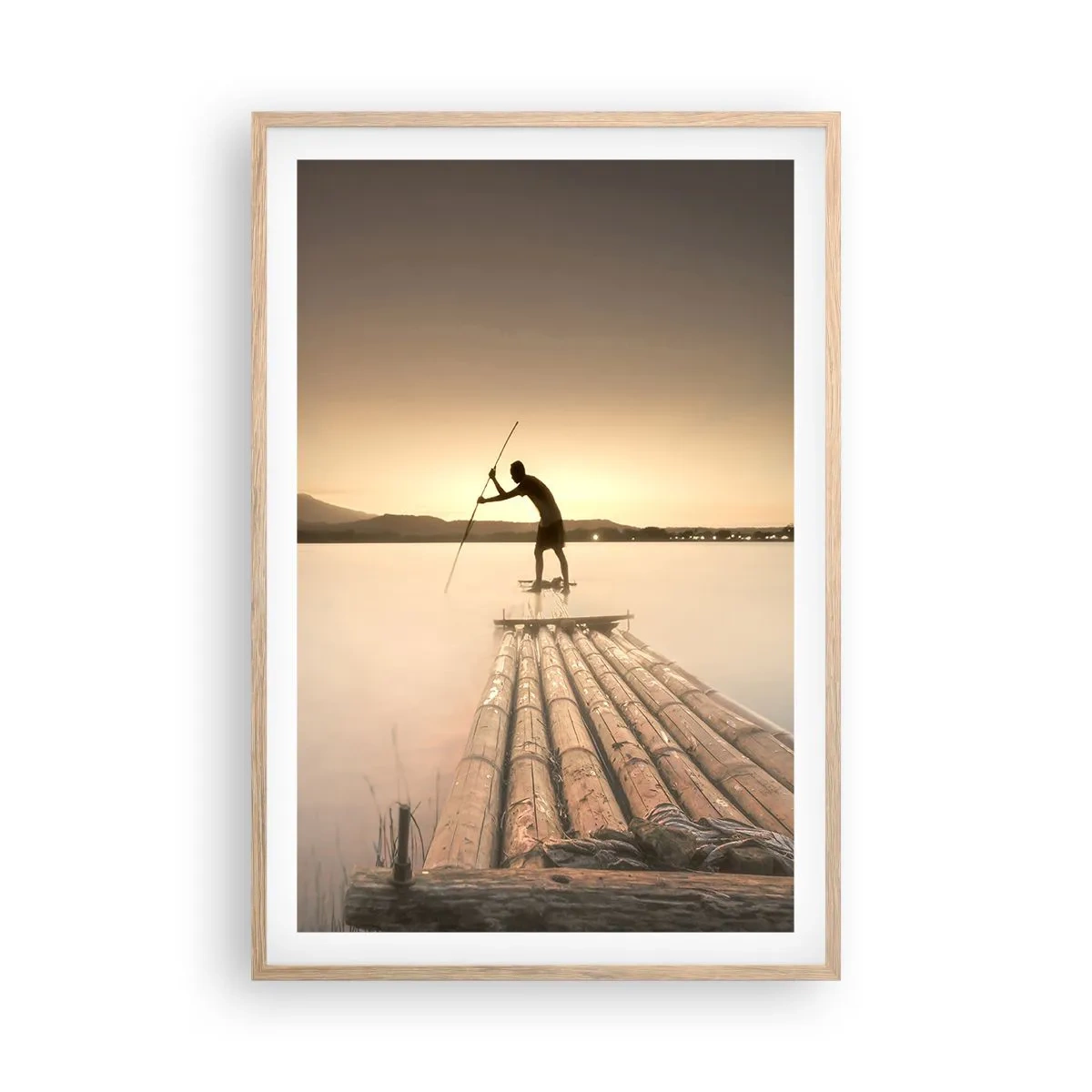 Plakát v rámu světlý dub - Před odpočinkem - 61x91 cm