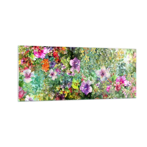 Obraz na skle - Do květů, k záhubě - 100x40 cm