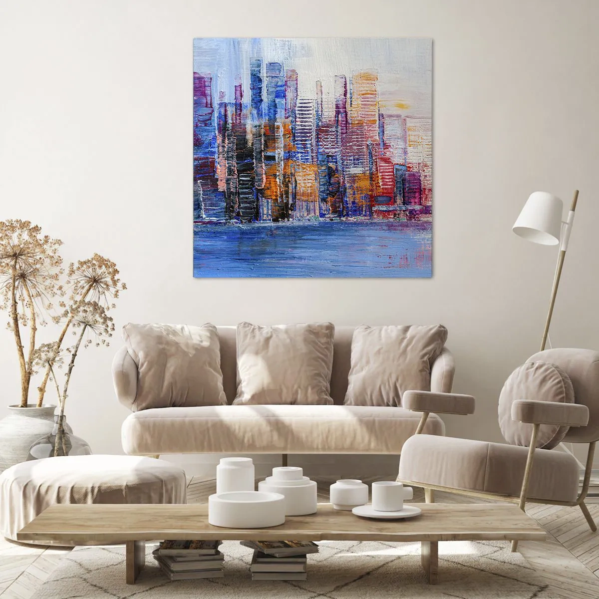 Obraz na plátně - Radostná metropole - 70x70 cm