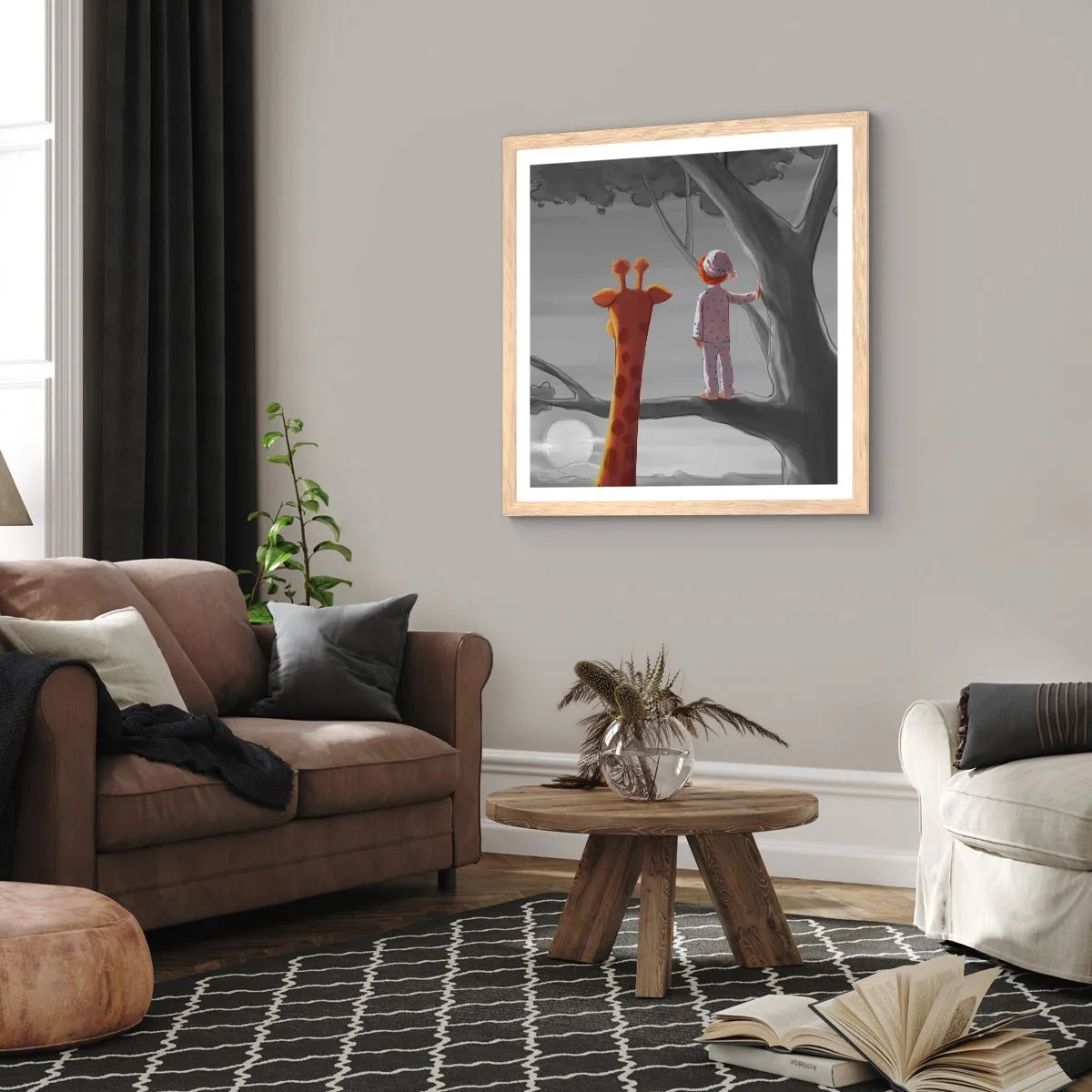 Plakát v rámu světlý dub - Fakt se to děje - 60x60 cm