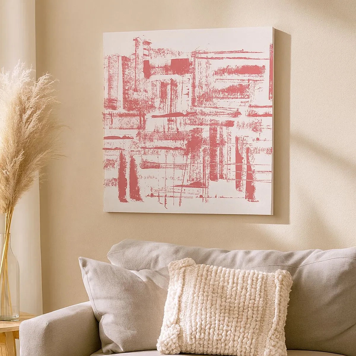 Obraz na plátně - Červené město - 30x30 cm