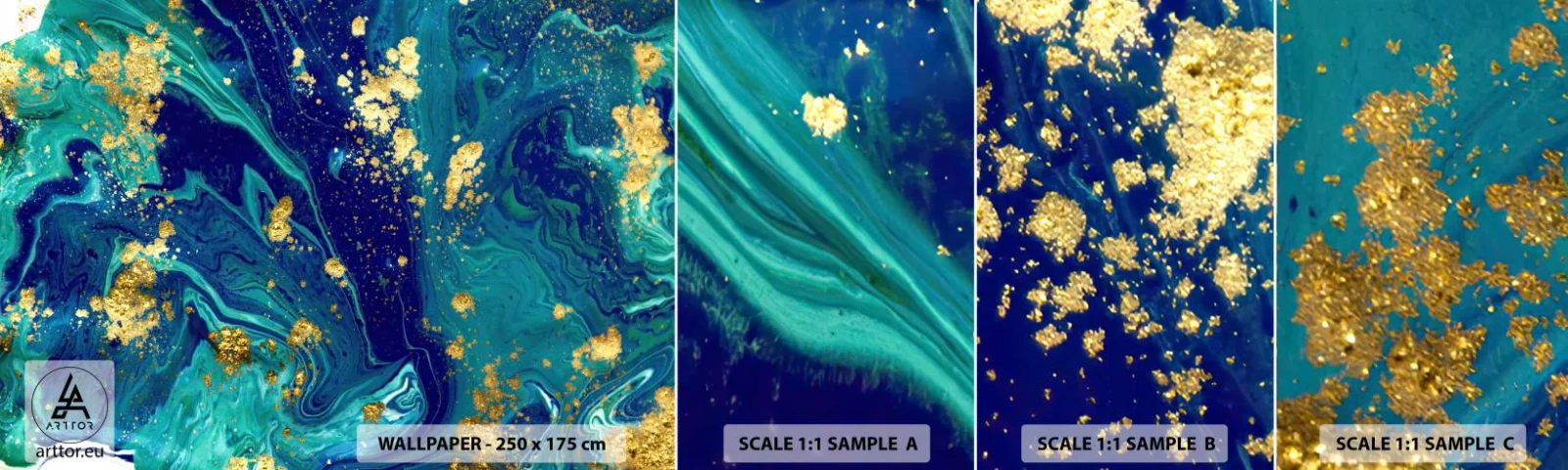 Vzor Fototapety Samolepicí Deluxe Sticker - Plátky slunce  - Abstrakce, Kus, Grafika - 100x30 cm