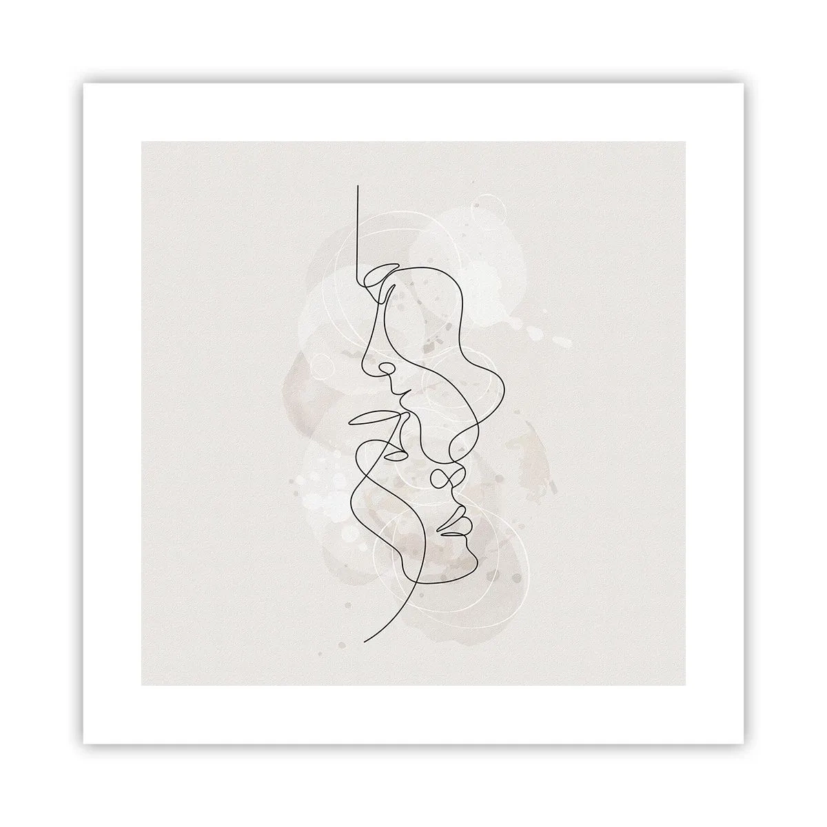 Plakát - Zamotaní v objetí - 40x40 cm