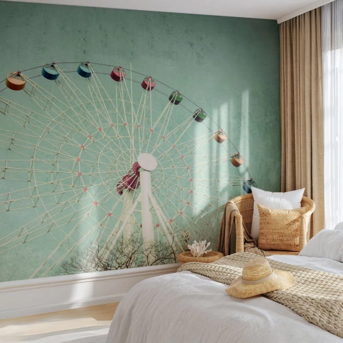 Fototapeta Premium Sand - Zveme vás k zábavě - Ruské kolo, Kolotoč, Vinobraní - 400x280 cm