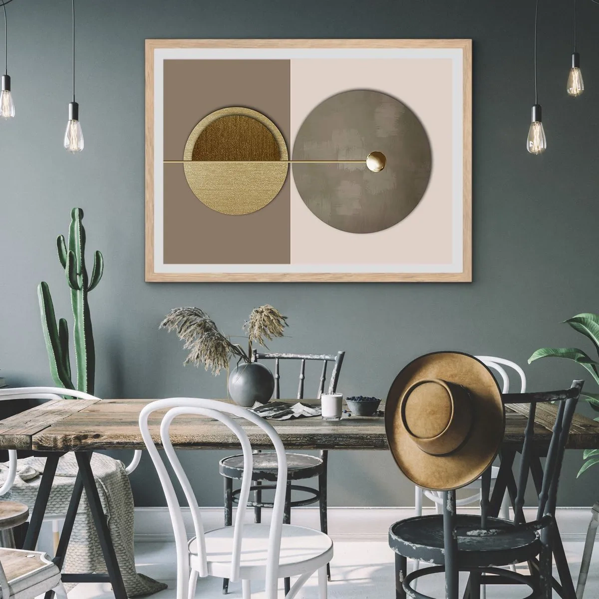 Plakát v rámu světlý dub - Dokonalá rovnováha - 91x61 cm