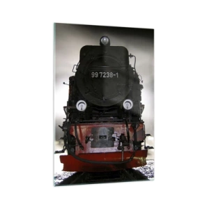 Obraz na skle - Stojí a sápe, funí a fouká - 70x100 cm