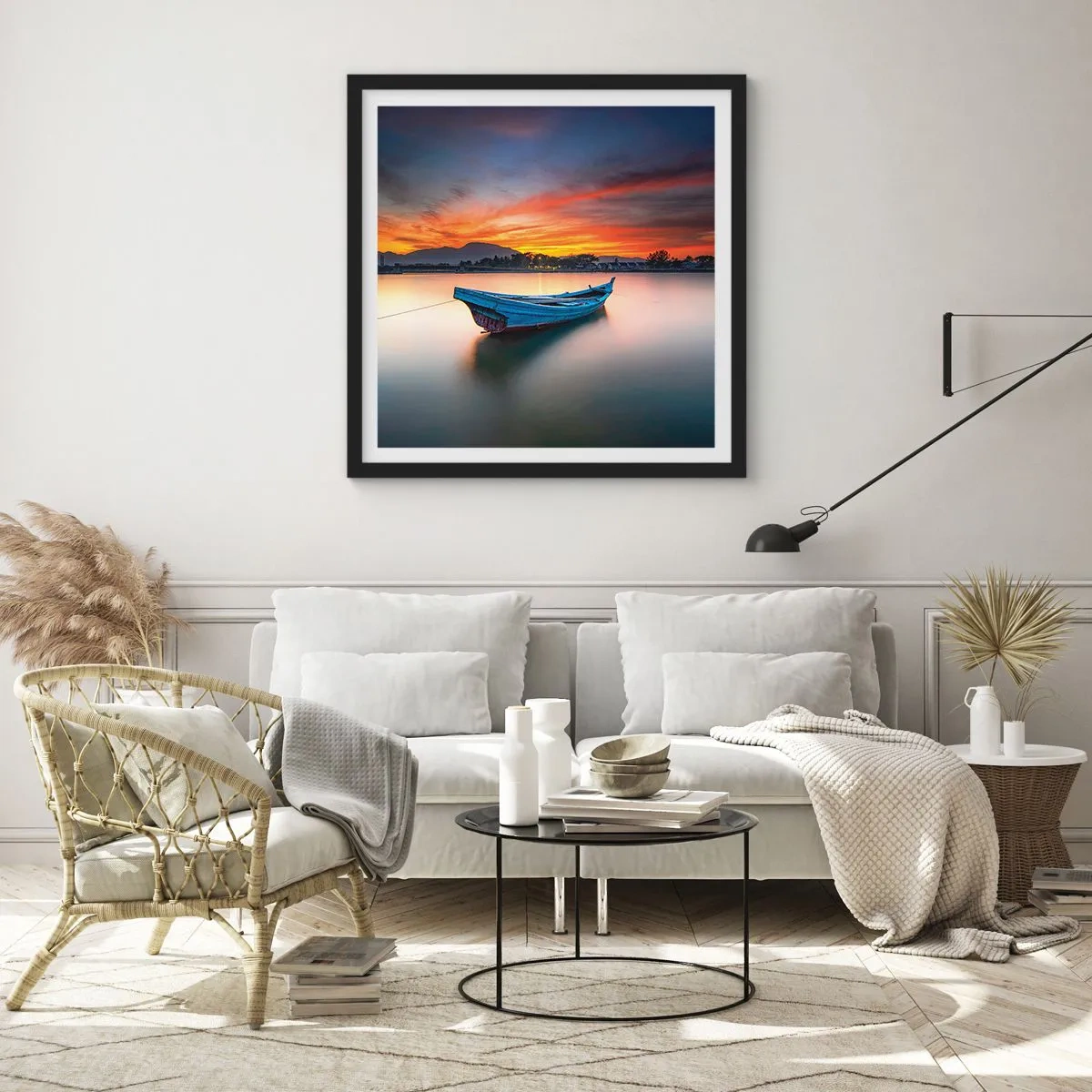 Plakát v černém rámu - Blíží se dobrá noc - 60x60 cm