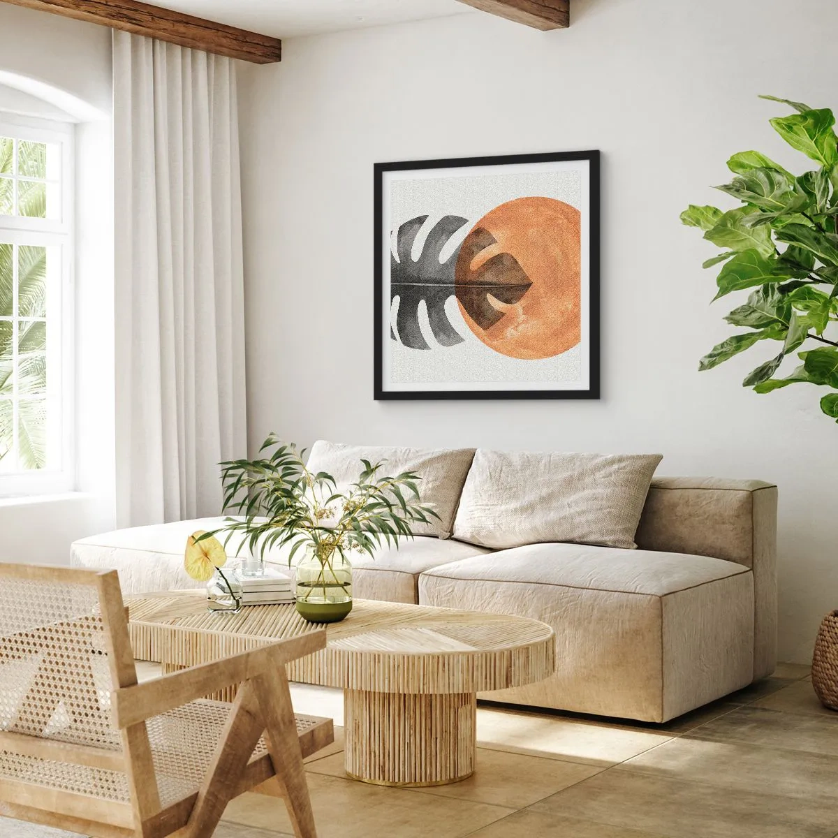 Plakát v černém rámu - Vždy slunce - 60x60 cm