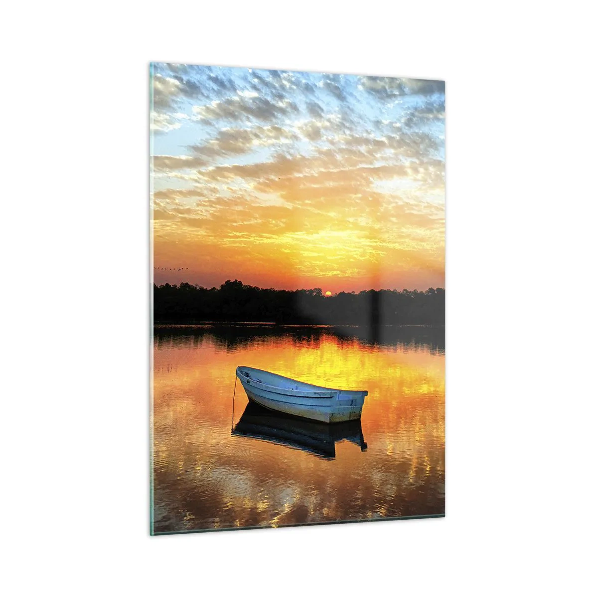 Obraz na skle - Podívej, poslouchej, medituj - 50x70 cm