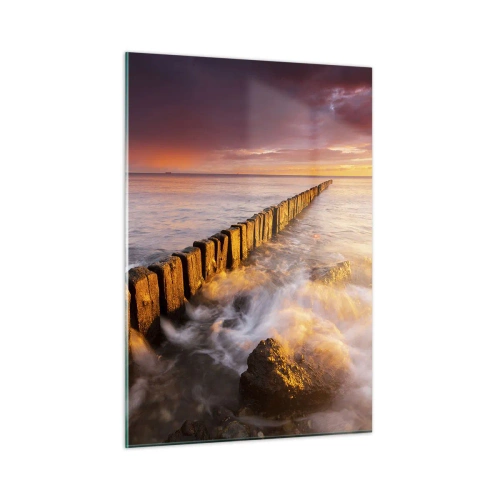 Obraz na skle - Jemnost vln - 50x70 cm