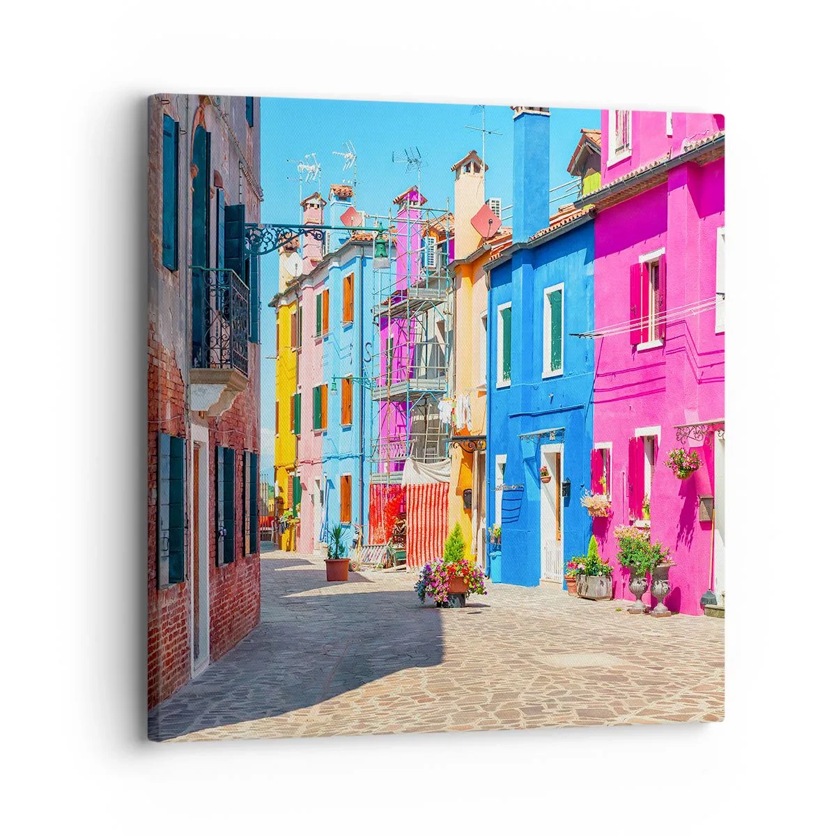 Obraz na plátně - Městečko „Pod papoušky“ - 30x30 cm