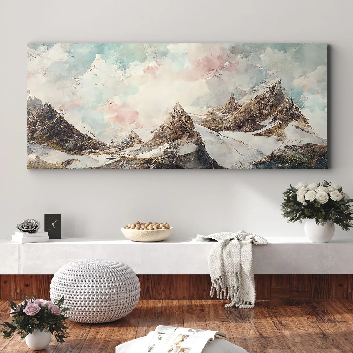 Obraz na plátně - Skalní čepele - 90x30 cm