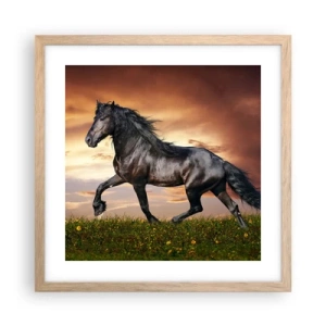 Plakát v rámu světlý dub - Černý kníže - 40x40 cm