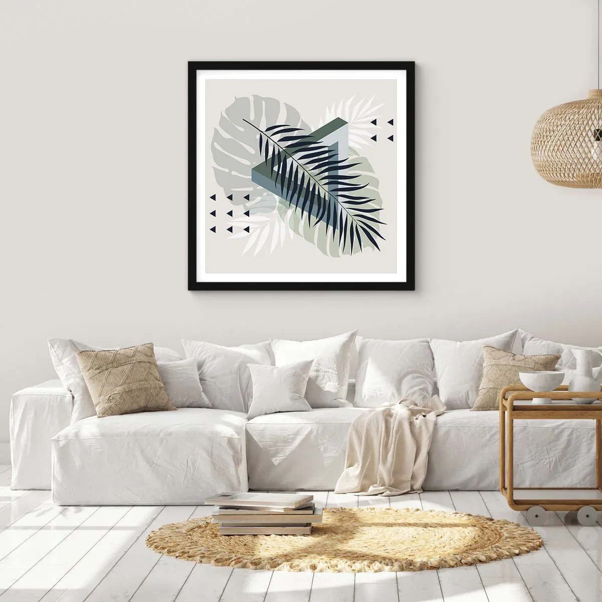 Plakát v černém rámu - Příroda a geometrie – dva řády? - 50x50 cm