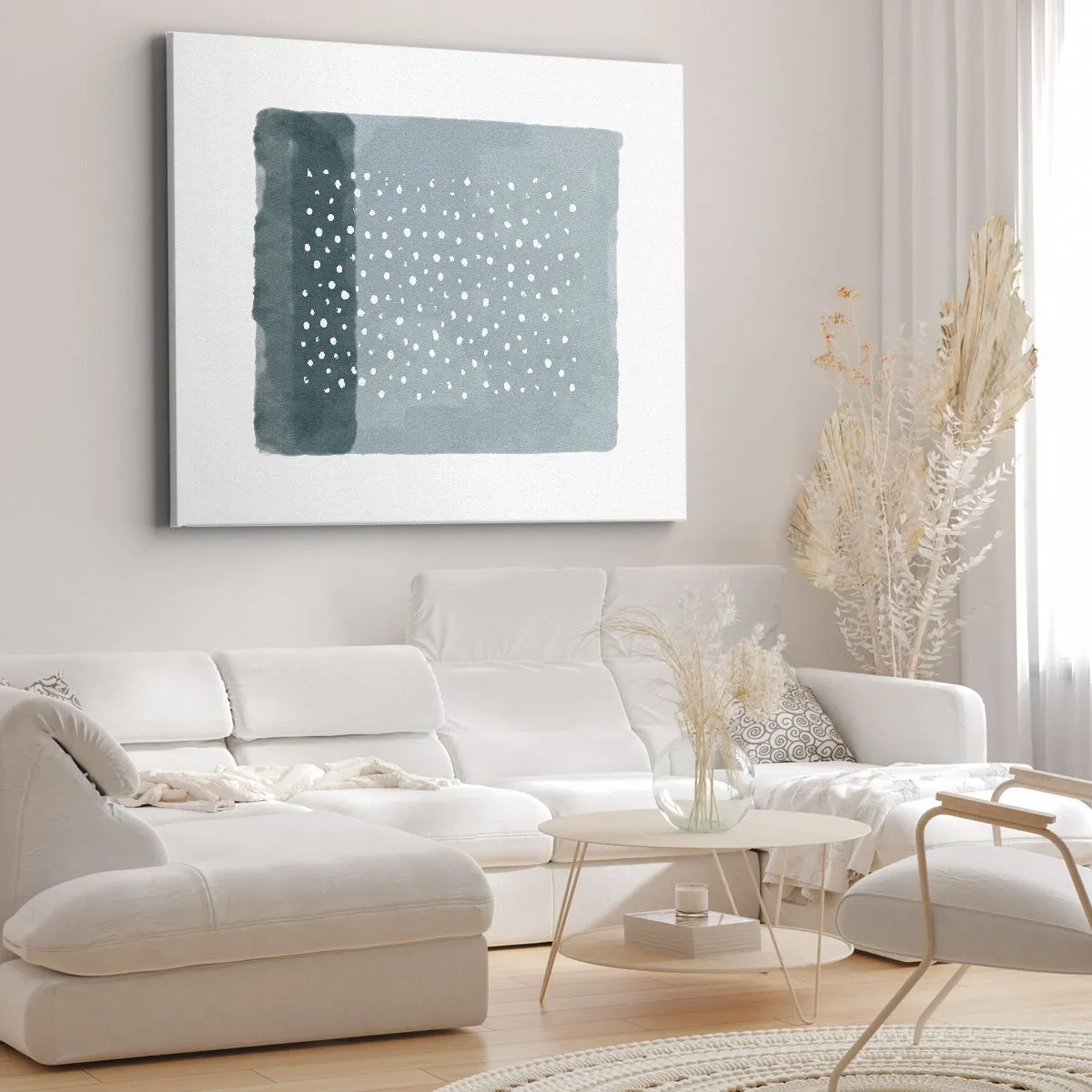 Obraz na plátně - Pěstováno na modři - 70x50 cm