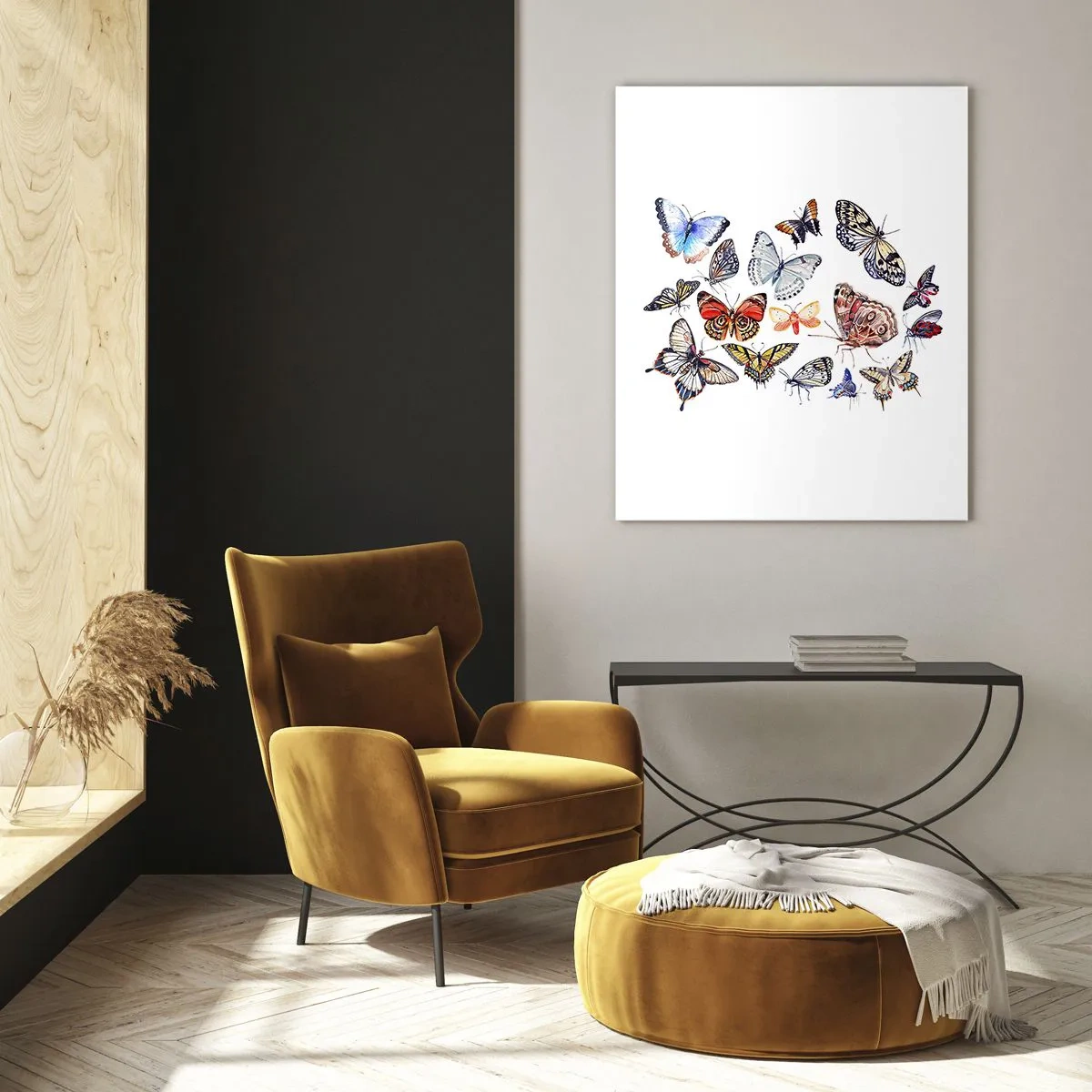 Obraz na skle - Krajkový, barevný roj - 50x70 cm