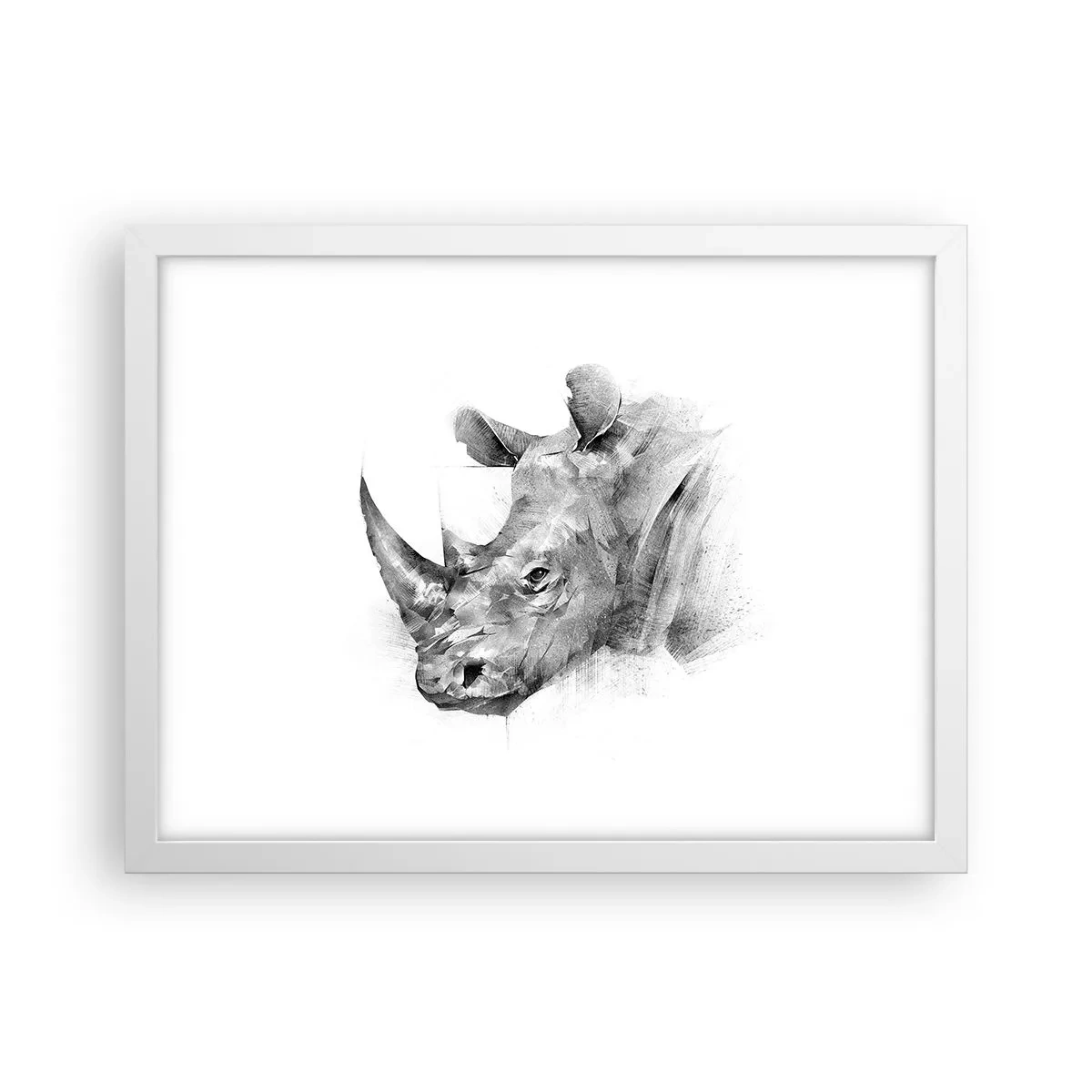 Plakát v bílém rámu - Africký portrét - 40x30 cm