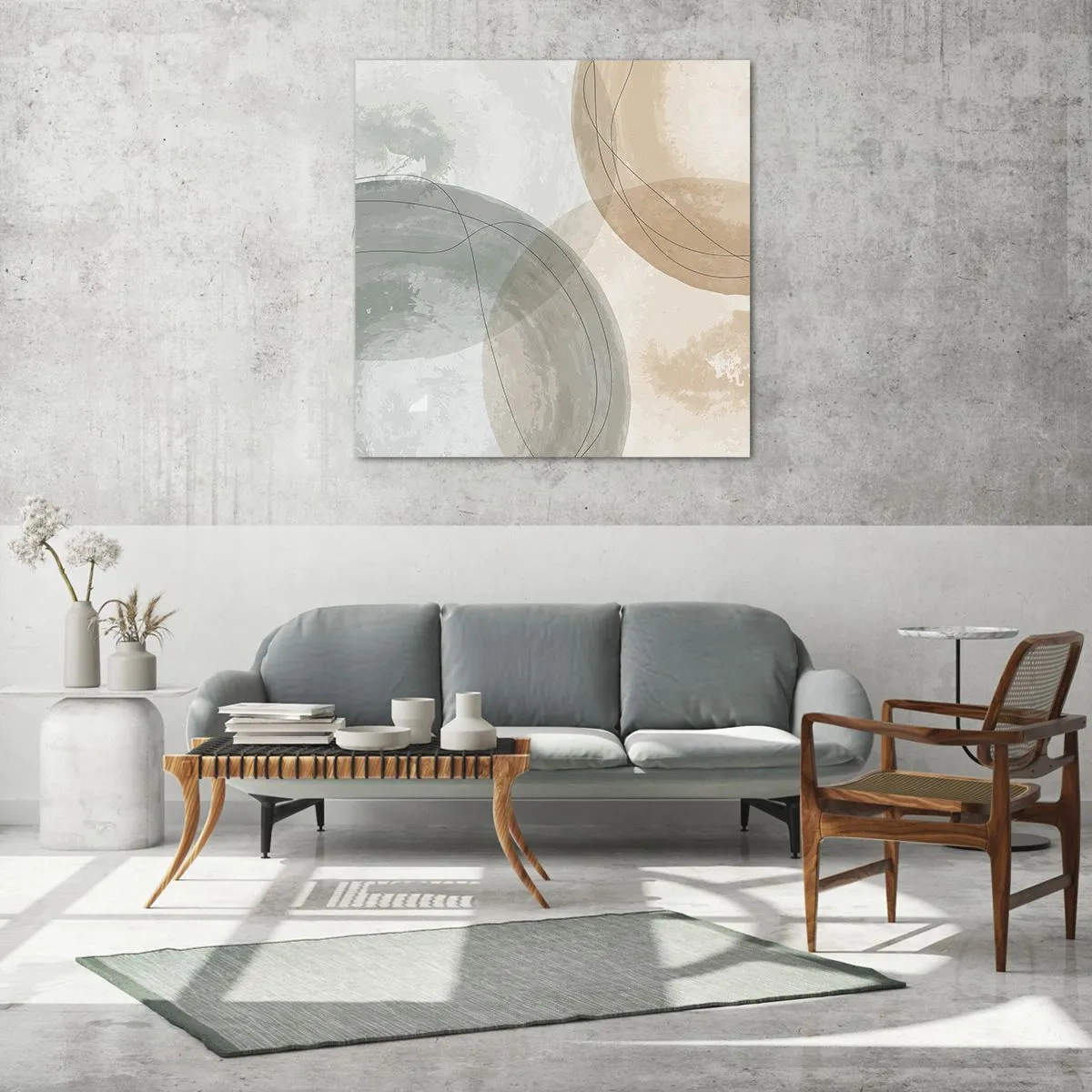 Obraz na skle - Pronikání světů - 30x30 cm